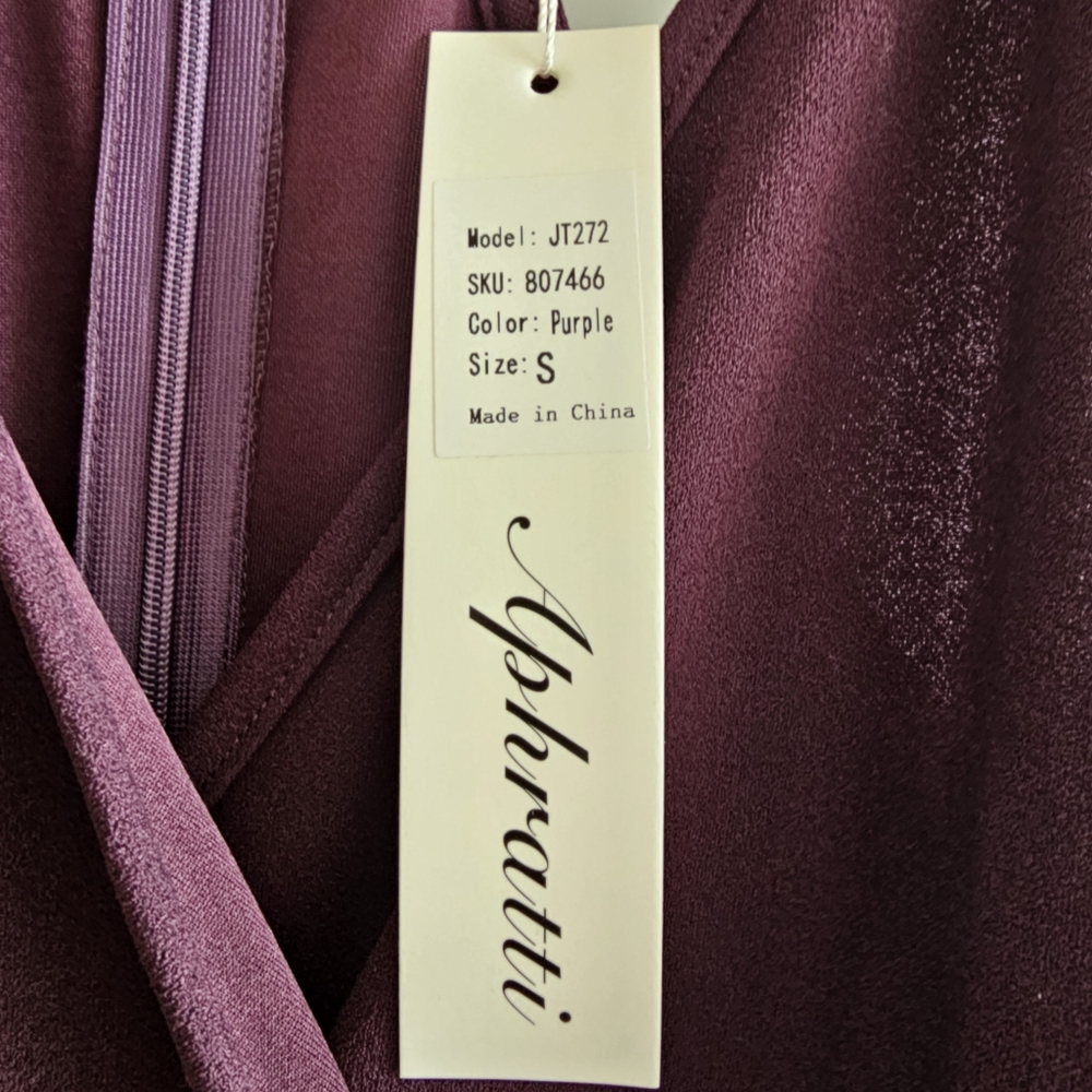 New V-Neck Cascade Backless Ruffle High-Low Gown - Picture 6 of 13